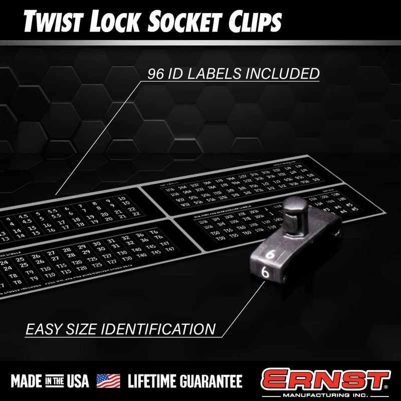 Ernst Manufacturing ERNST 8440-أسود مشابك قابس دوارة 1/4 بوصة دُورا-برو، 22-عبوة، أسود - Image 2
